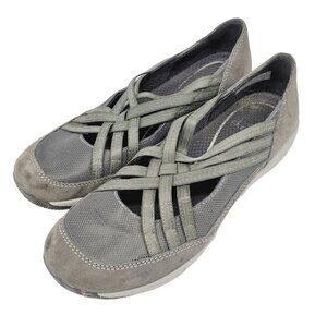 Dansko Sz 38 US 7.5-8 Hilde Mary Jane Comfort Driving Shoes Gray Suede Slip On